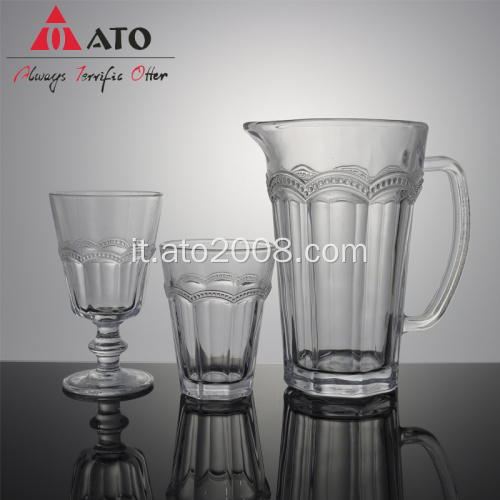 Brocca di vetro borosilicato moderno brocca di tè ghiacciata